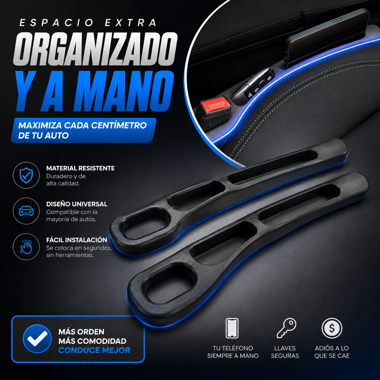 ProtSlot™ Protector Lateral Anti-caidas Para asientos (Universal)