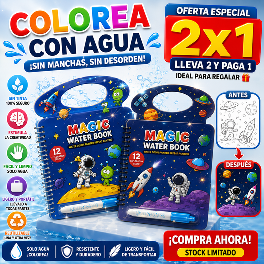 LIBRO MAGICO COLOREA CON AGUA