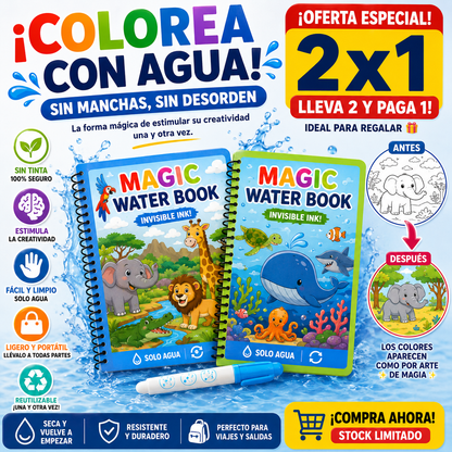 LIBRO MAGICO COLOREA CON AGUA