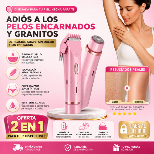 Rasuradora Femenina GlowTrim® 3 EN 1