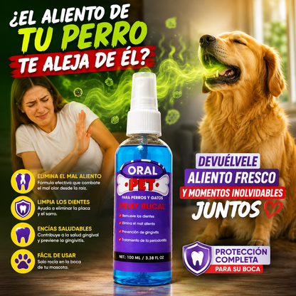 Oral Pet Spray Bucal Limpiador Mascotas