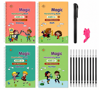Set 4 Cuadernos Magic Caligrafía Montessori