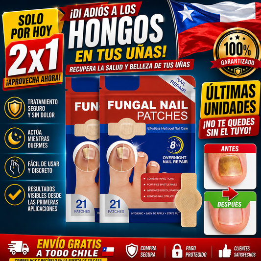 PARCHES UÑAS ANTIHONGOS  2x1